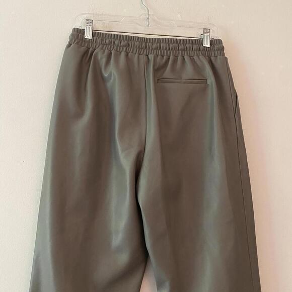 MANGO gray faux leather joggers - Picture 4 of 6